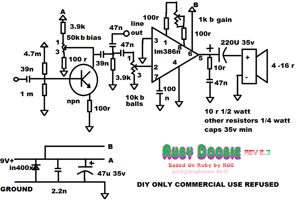 Ruby Doobie Bench Amp.... ROG Ruby with some COJONES